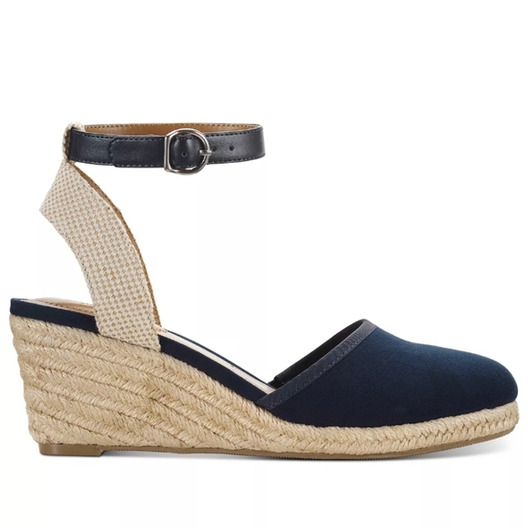 Style & Co Mailena Wedge Espadrille Sandals Navy 10 - Picture 2 of 8